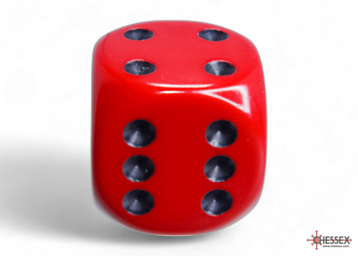 Chessex Opaque 16mm Pipped d6 Standard Dice Collection - Classic Colors - Available Individually