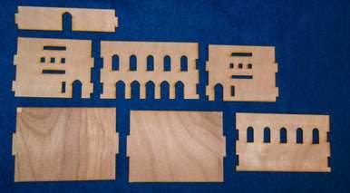 Middle East Two Story Building (MDF) - 15MMDF032 - 