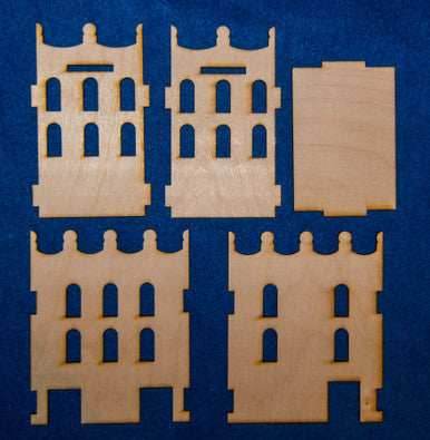 Middle East Three Story Building With Removable Roof (MDF) - 15MMDF024-R - 