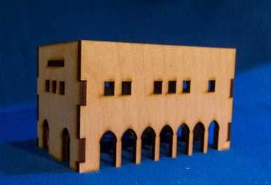 Middle East Two Story Building With Removable Roof (MDF) - 15MMDF017-R - 