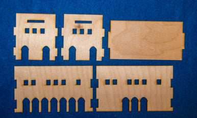 Middle East Two Story Building With Removable Roof (MDF) - 15MMDF017-R - 