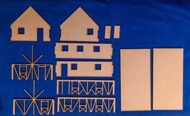 One Story Medium Half Timber House - 28MMDF300 - 