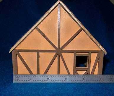 One Story Medium Half Timber House - 28MMDF300 - 