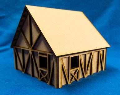 One Story Small Half Timber House - 28MMDF301 - 