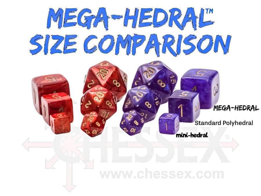 Nebula Mega-hedral Nocturnal/turquoise Luminary 7-Dice - 