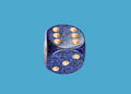 Speckled 16mm D6 RPG Chessex Dice (10 Dice) - Golden Cobalt - Purple and Black