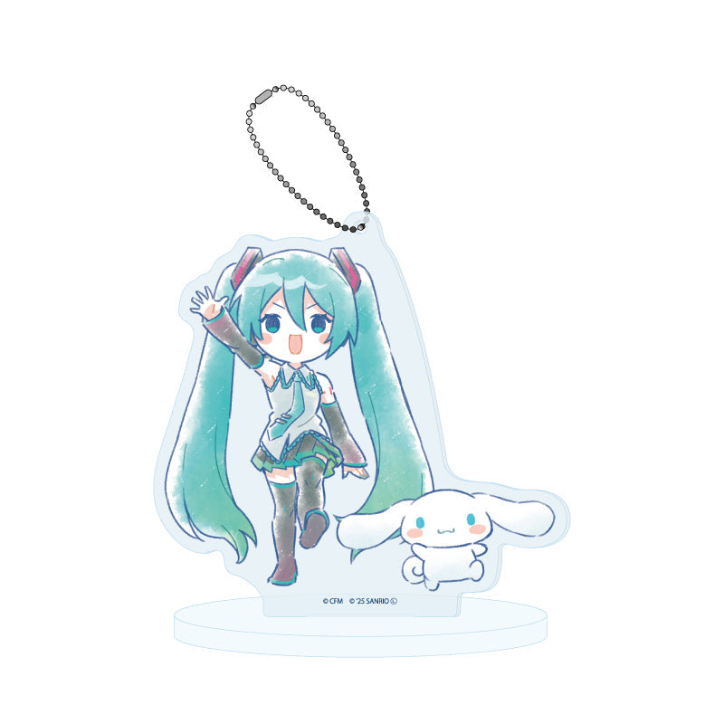 HATSUNE MIKU X CINNAMOROLL 27 GRAFF ART ILLUSTRATION ACRYLIC STAND KEYCHAIN