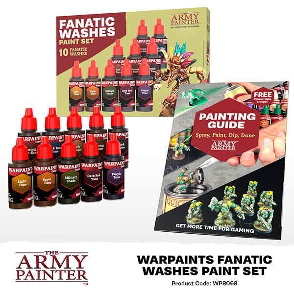 Army Painter Warpaints Fanatic: Washes Paint Set - 