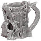 Dragon Skull 3D Printed Mythic Mug Stein | Tabletop RPG Gaming Cosplay - Dungeons and Dragon DnD D&D Wargaming | Drink Koozie - Black / Non Threaded-No Lid