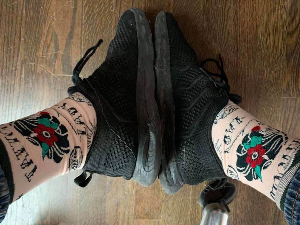 Tattooed Lady Crew Socks - 