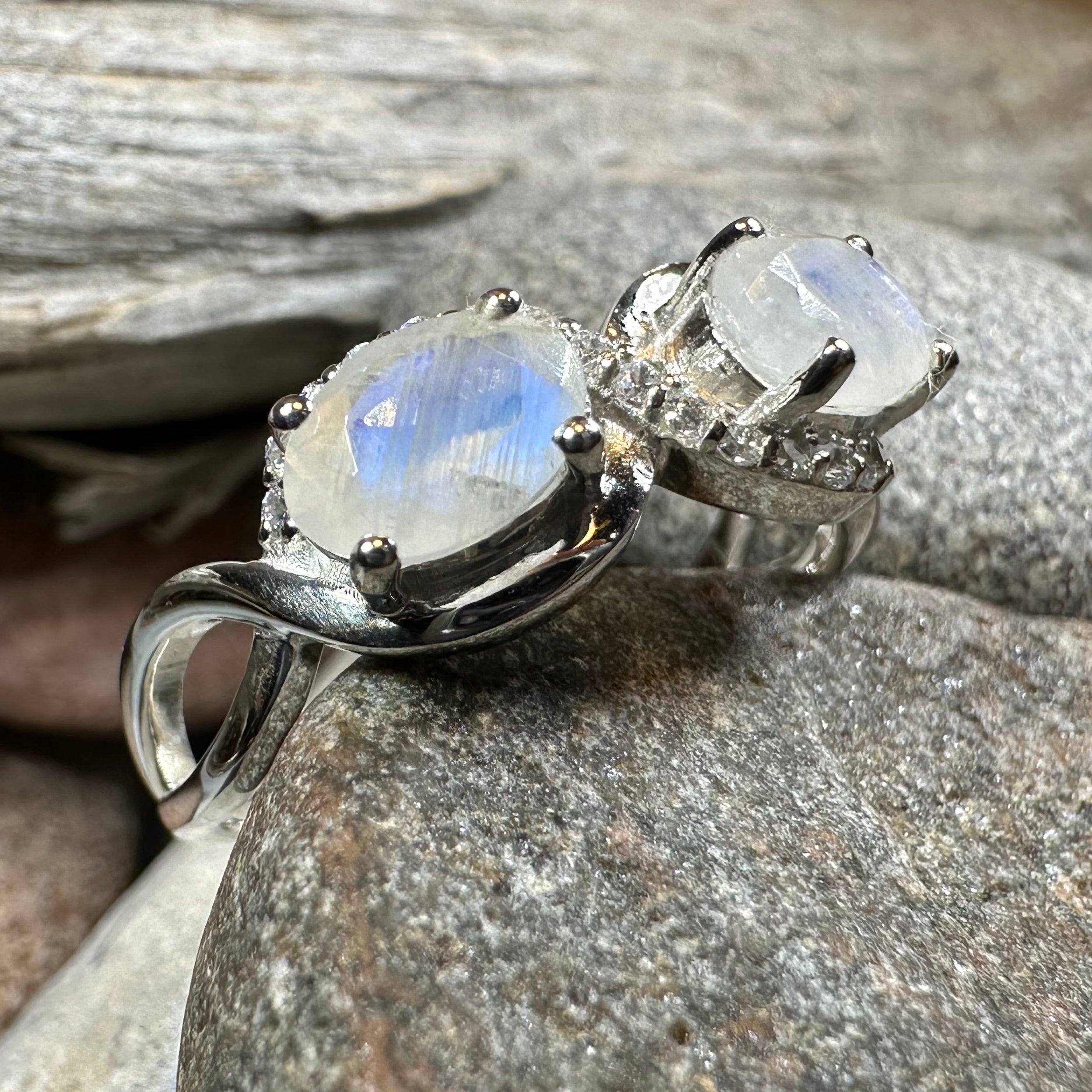 Moonstone Infinity Promise Ring