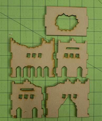 Middle East Two Story Building (MDF) - 15MMDF016-D - 