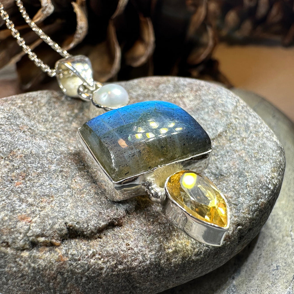Galaxy Blue Labradorite Necklace