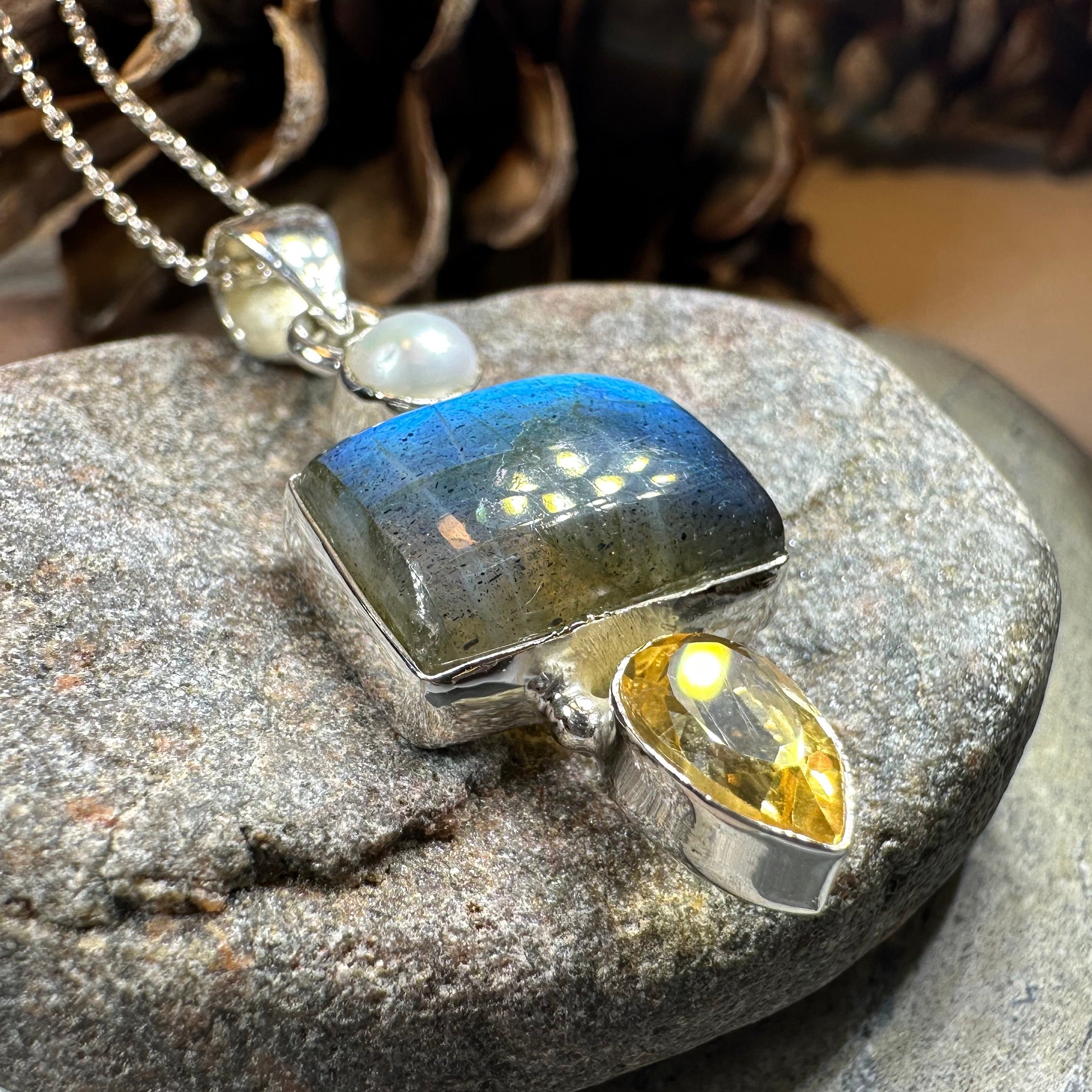 Galaxy Blue Labradorite Necklace