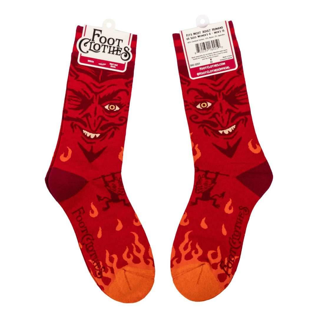 Vintage Devil Crew Socks - 