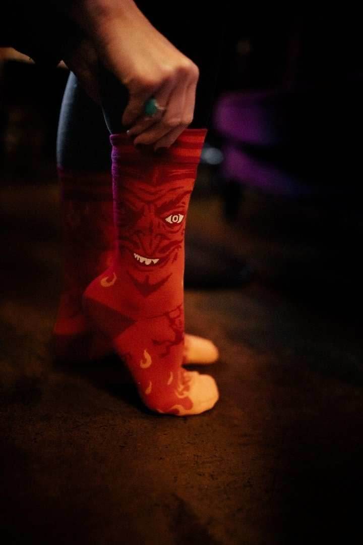Vintage Devil Crew Socks - 