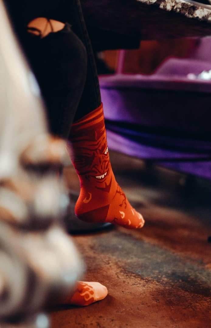 Vintage Devil Crew Socks - 