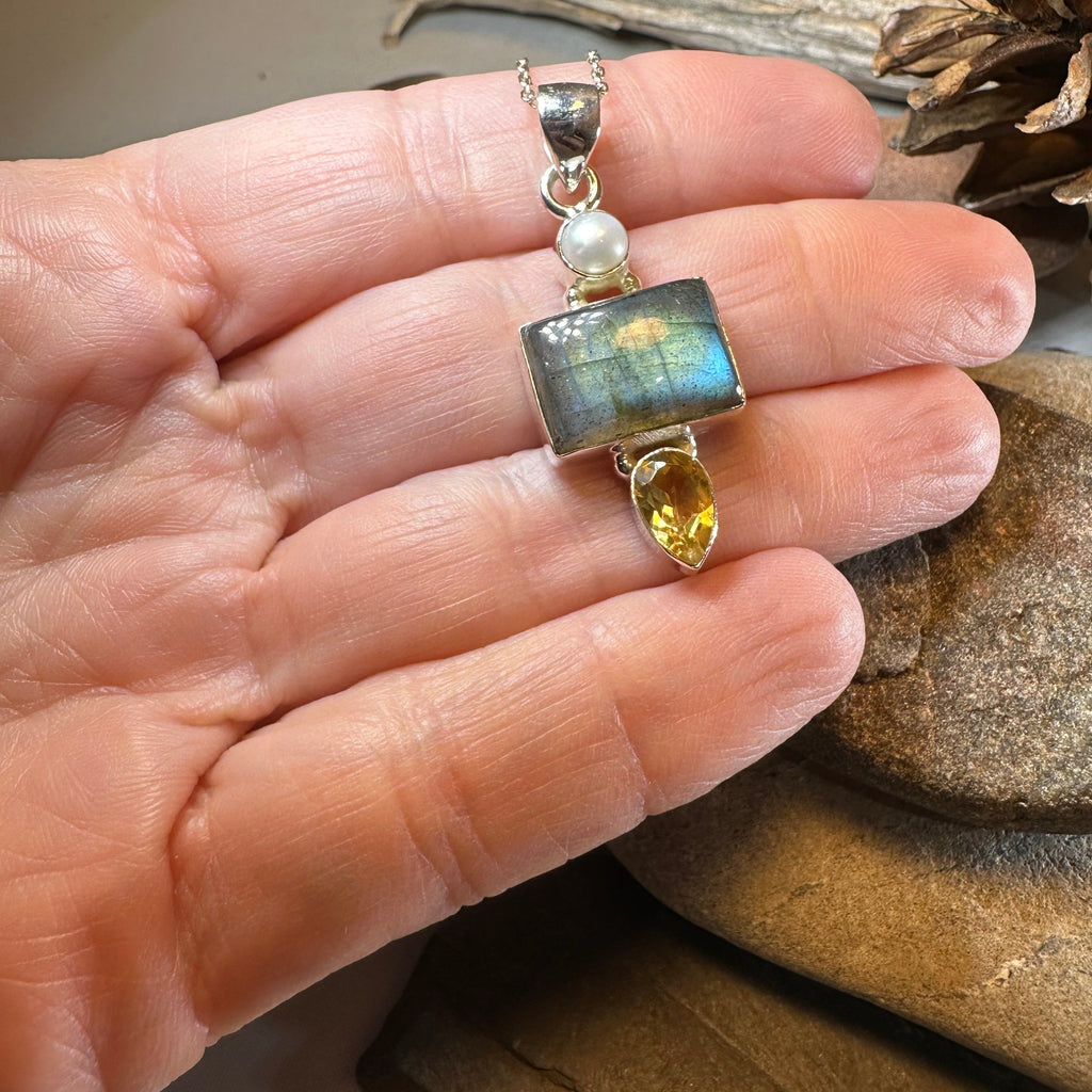 Galaxy Blue Labradorite Necklace