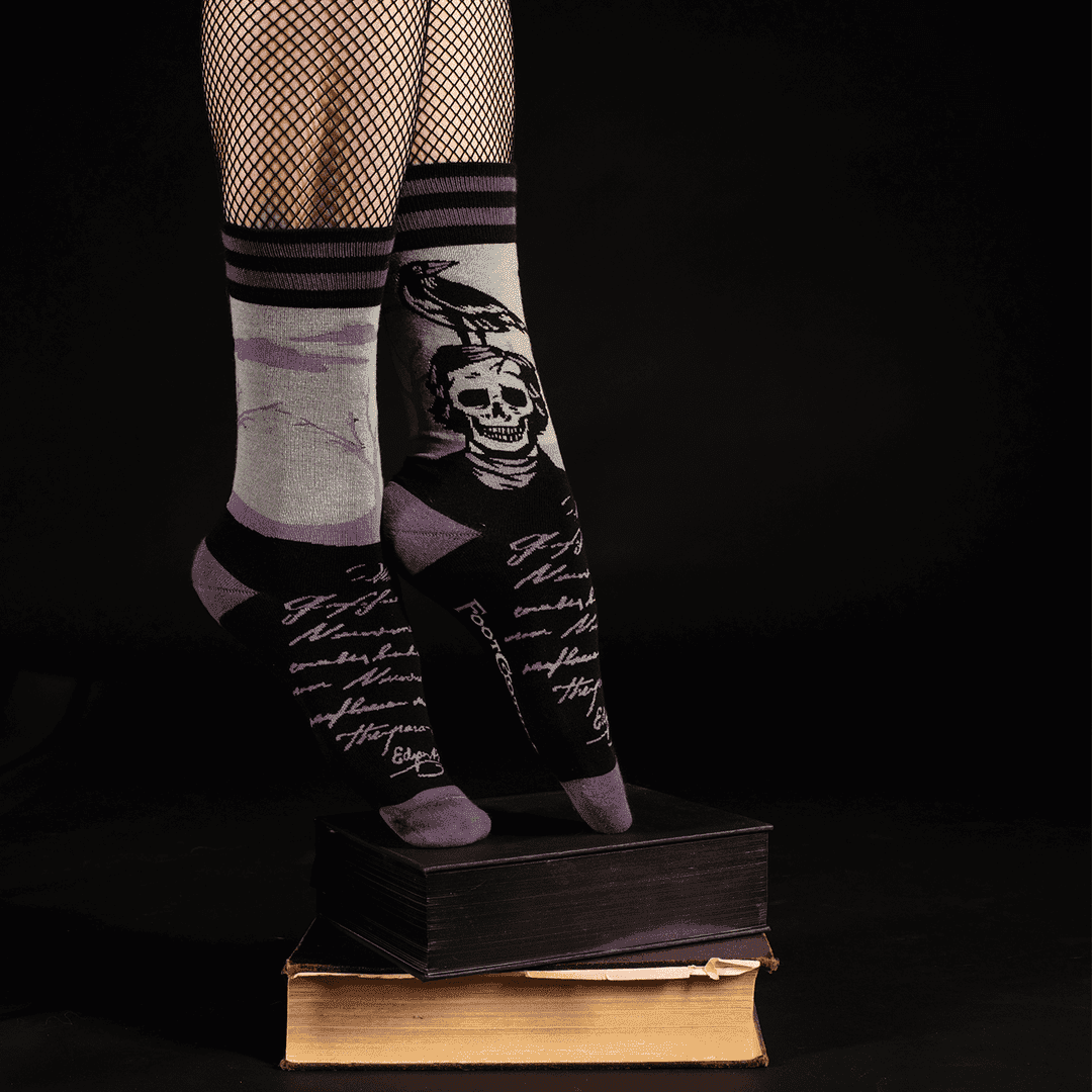 The Raven Poe Crew Socks - 