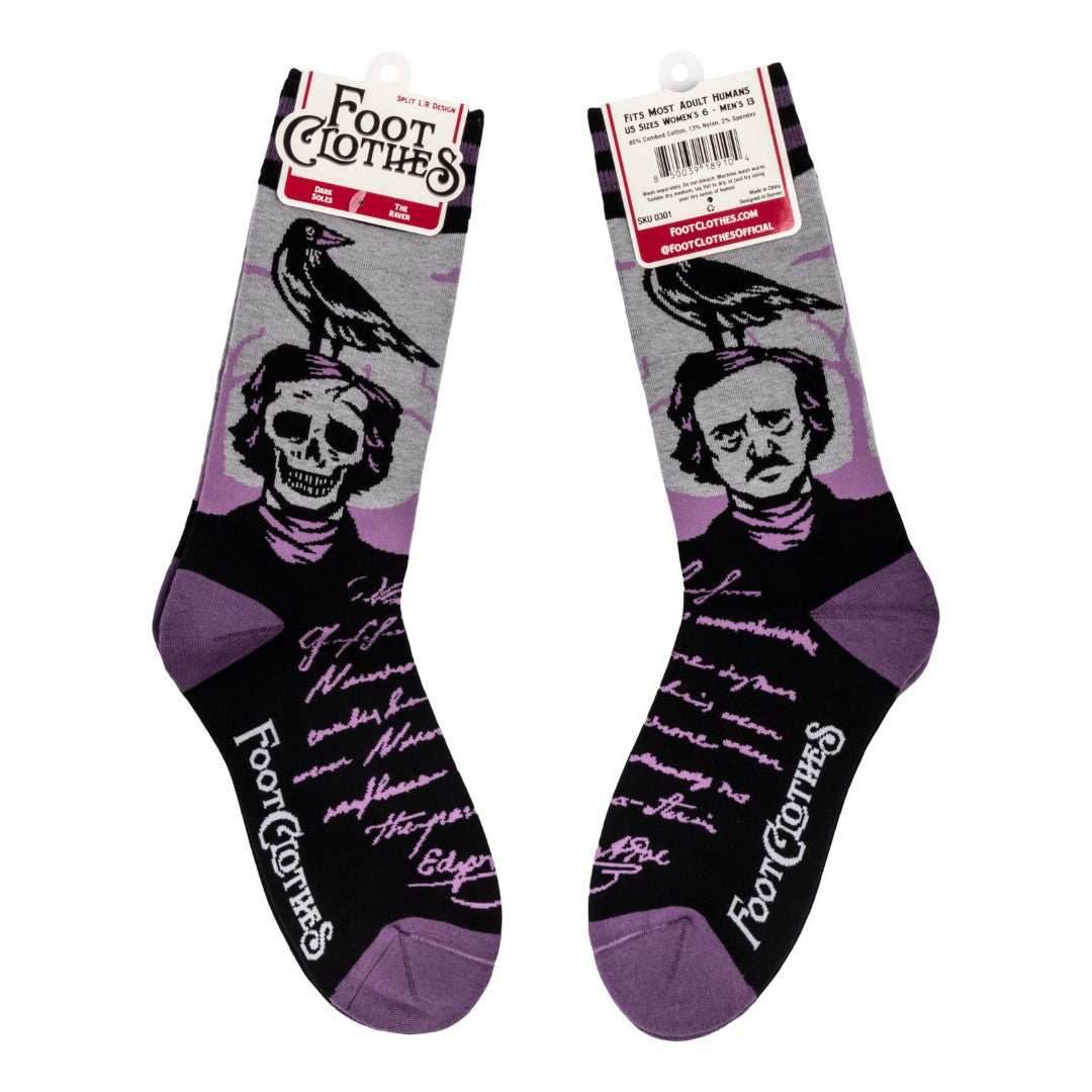 The Raven Poe Crew Socks - 