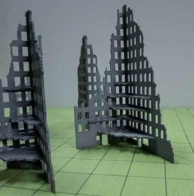 6mm Tall Ruined City Buildings (Matboard) - 285CSS056 - 