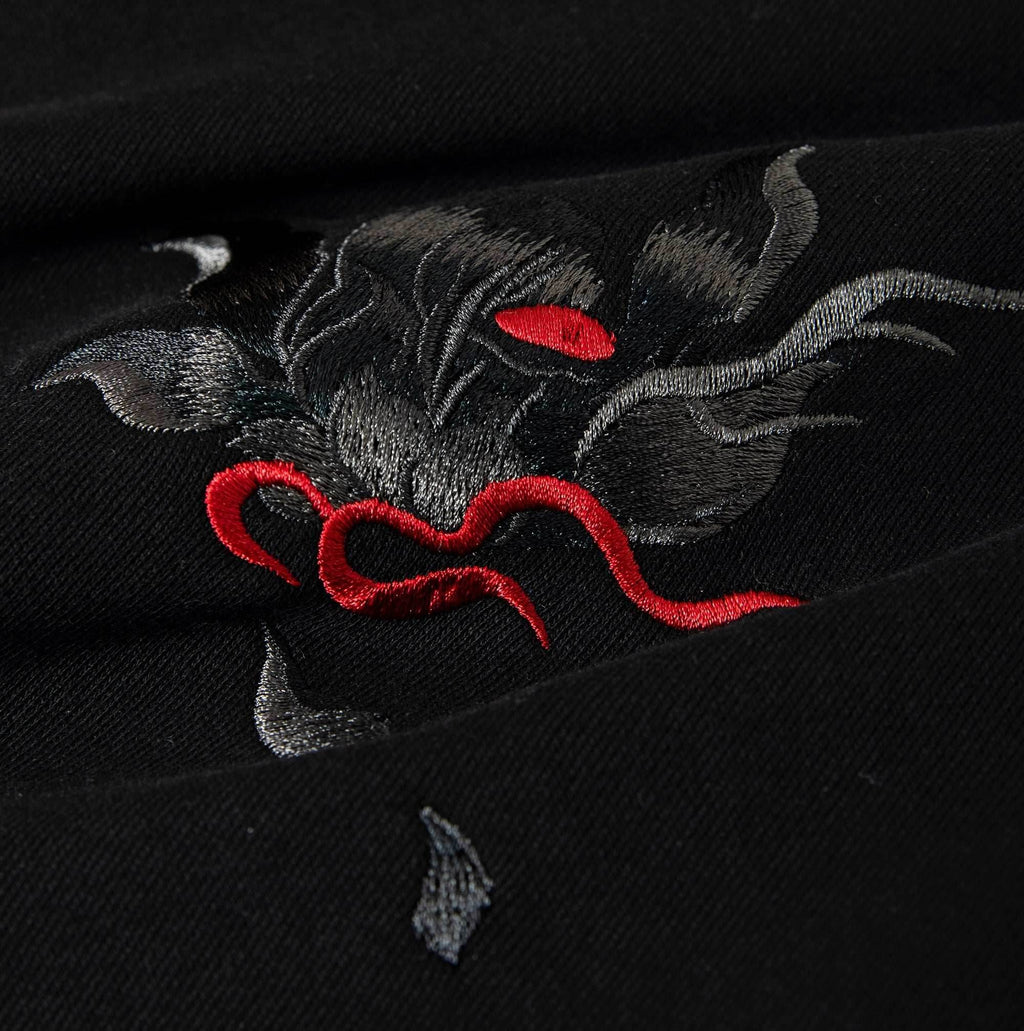 KH9229 Reindeer Embroidery Hoodie - White / S