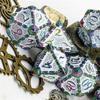 White Rainbow Metal Dice（Dagger of Venom）7-Dice Udixi RPG - 