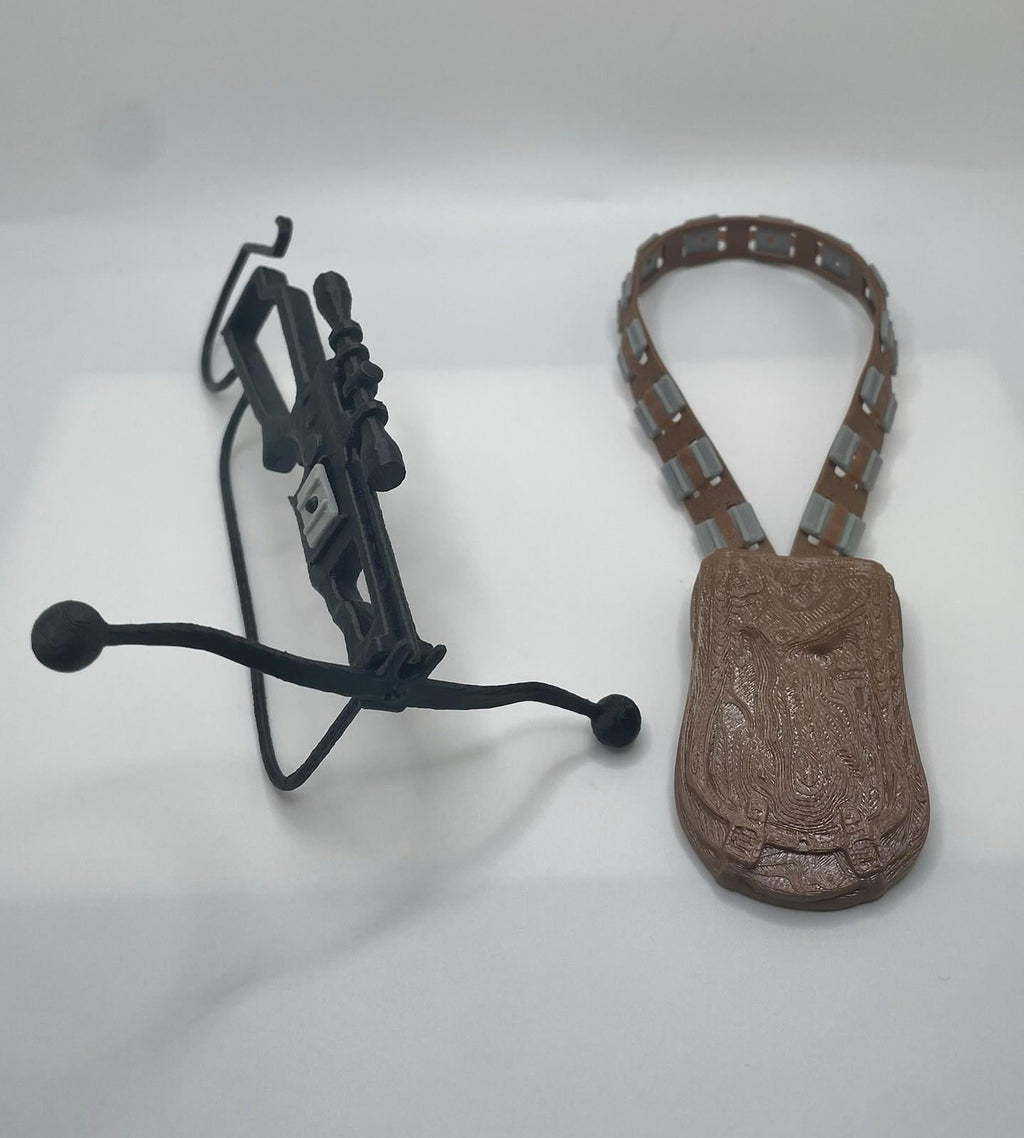Vintage Star Wars 12 Inch Chewbacca Replacement REPRO Bowcaster & Bandolier 12”