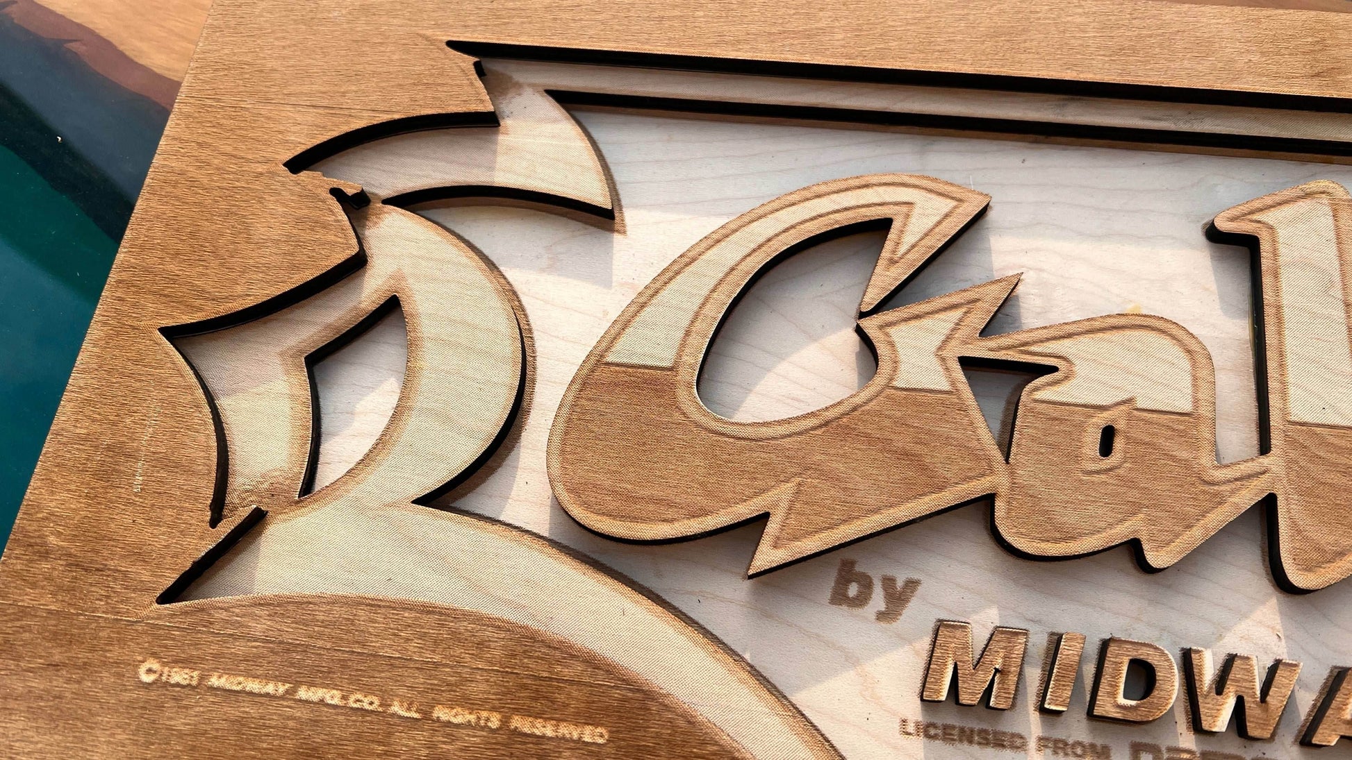 Galaga Arcade Game Marquee Wood Wall Art - 