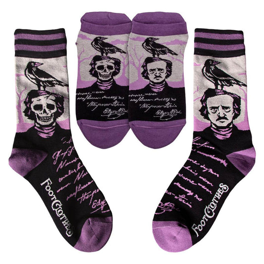 The Raven Poe Ankle and Crew Sock Pack | 2 Designs - 
