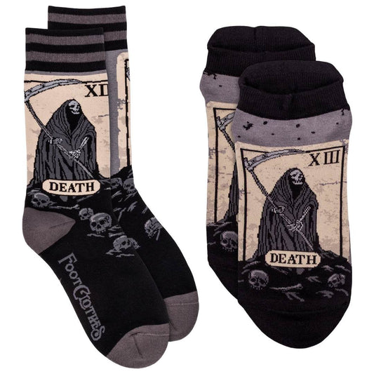 Death Tarot Card Ankle and Crew Sock Pack | 2 Designs - 