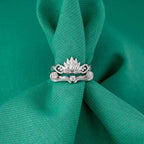 Disney X RockLove DISNEY ALADDIN Jasmine Lotus Stacker Rings - Yellow Gold Plated / Size 5