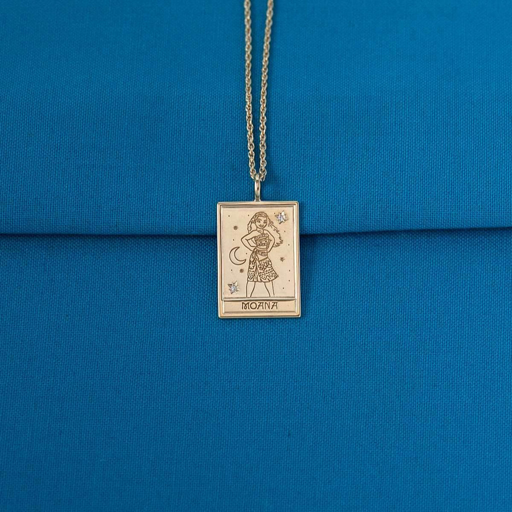 Disney X RockLove MOANA Moana Tablet Necklace - Sterling Silver