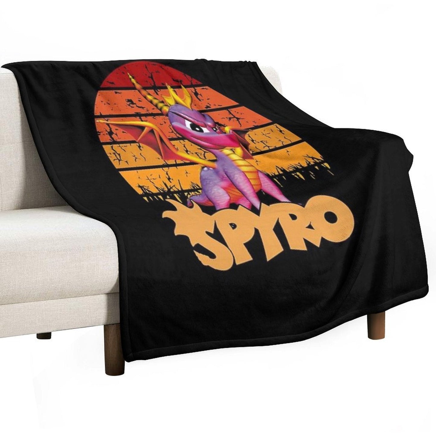 Dragon Animal Angry Fire Poster Throw Blanket