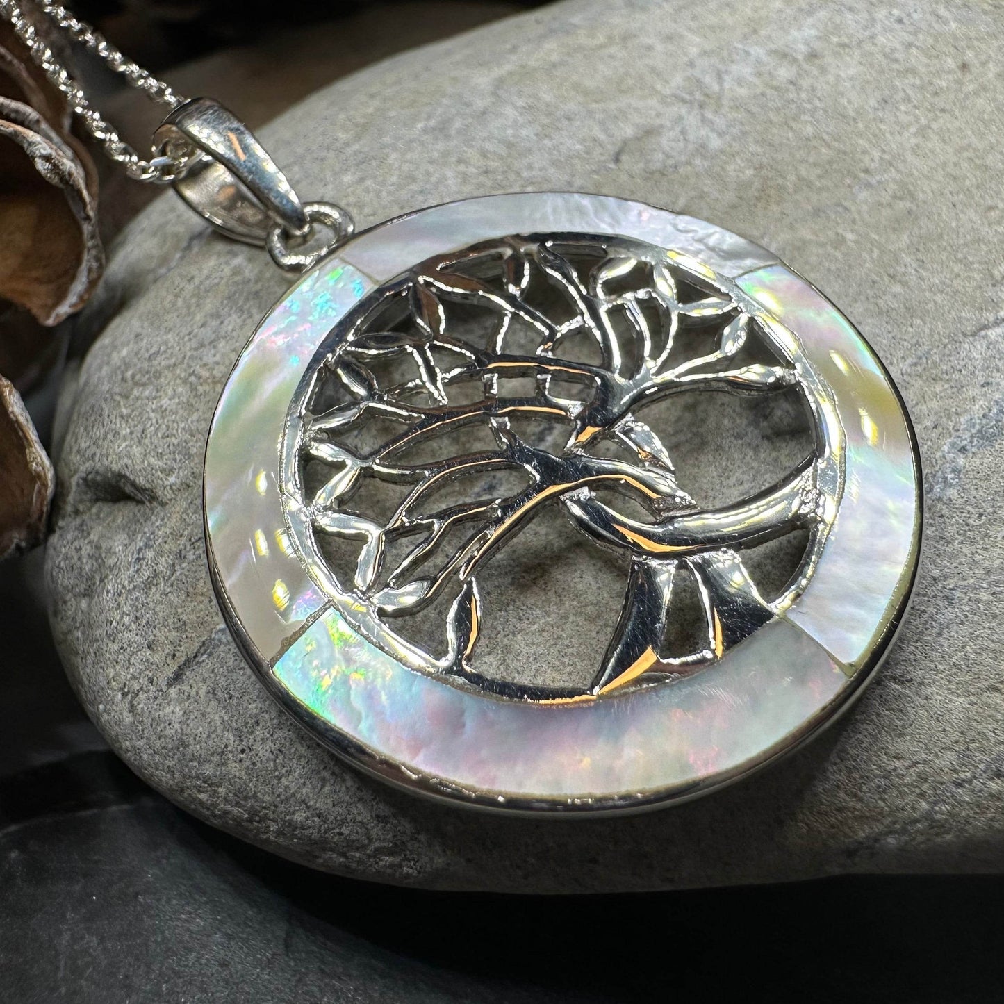 Carmina Tree of Life Shell Necklace - Abalone Shell