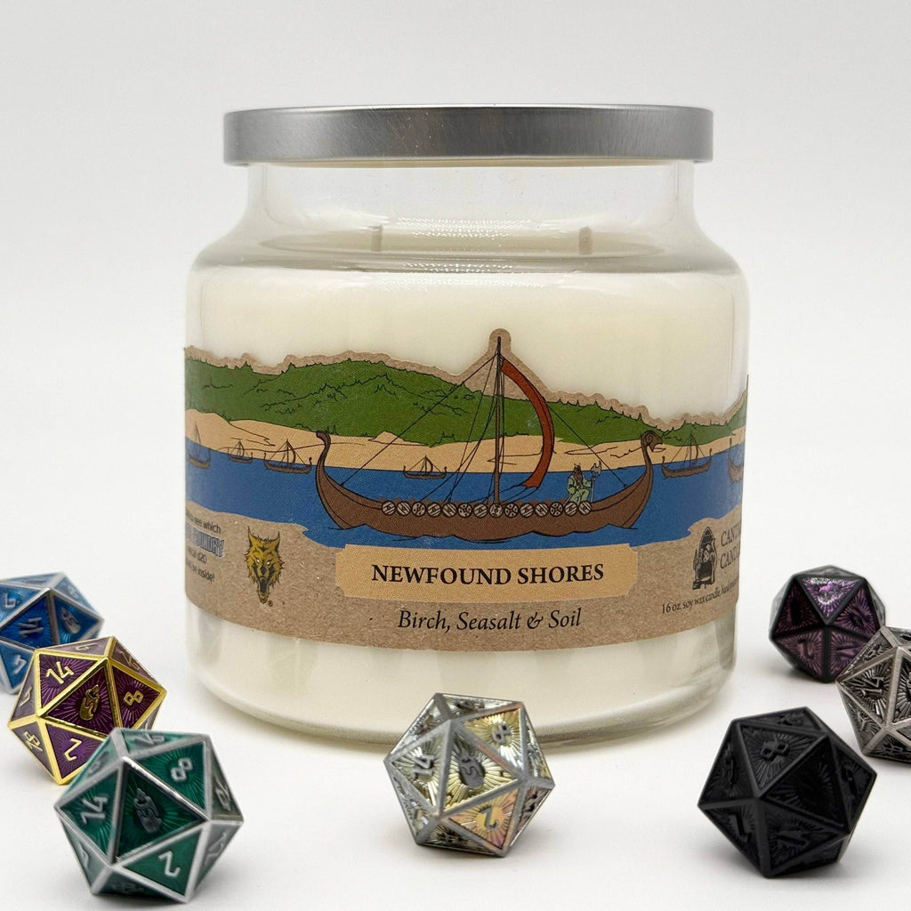 Cantrip Candles - Newfound Shores (16 oz Glass Candle) - 