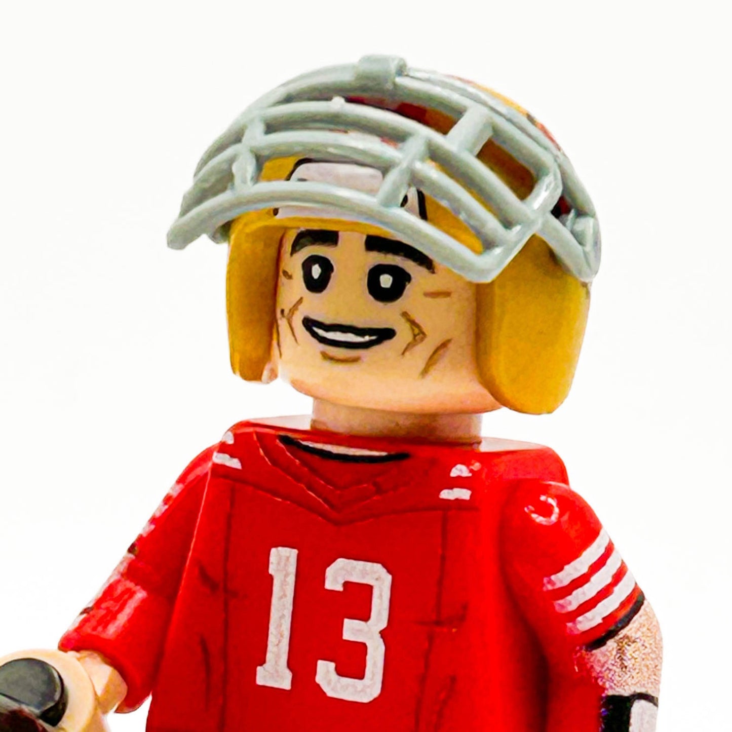 #13 QB San Francisco Football Player Minifig - B3 Customs - 