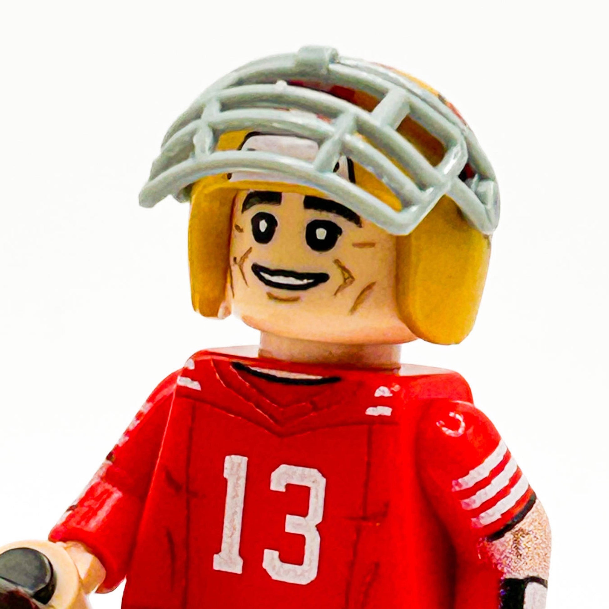 #13 QB San Francisco Football Player Minifig - B3 Customs - 