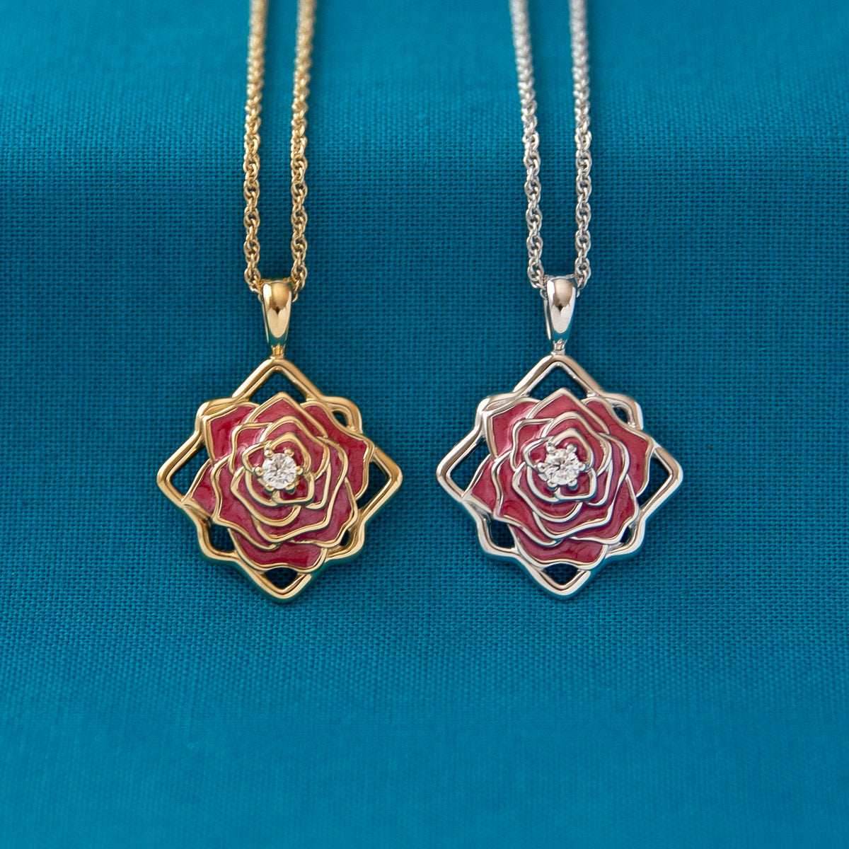 Disney X RockLove BEAUTY AND BEAST Belle Keepsake Necklace - Sterling Silver