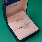 Disney X RockLove DISNEY ALADDIN Jasmine Lotus Stacker Rings - Yellow Gold Plated / Size 5