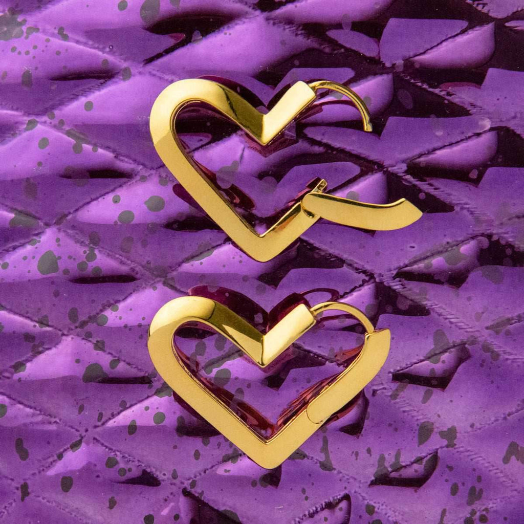 League of Legends X RockLove KDA Ahri Heart Hoop Earrings - 