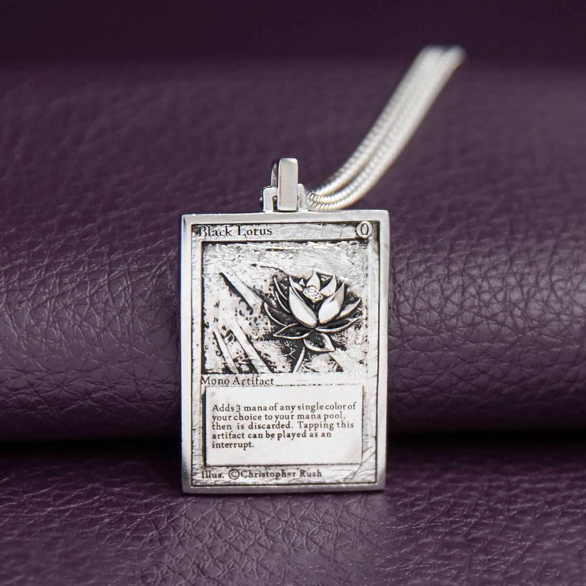 Magic: The Gathering X RockLove Black Lotus Miniature Card Necklace - 