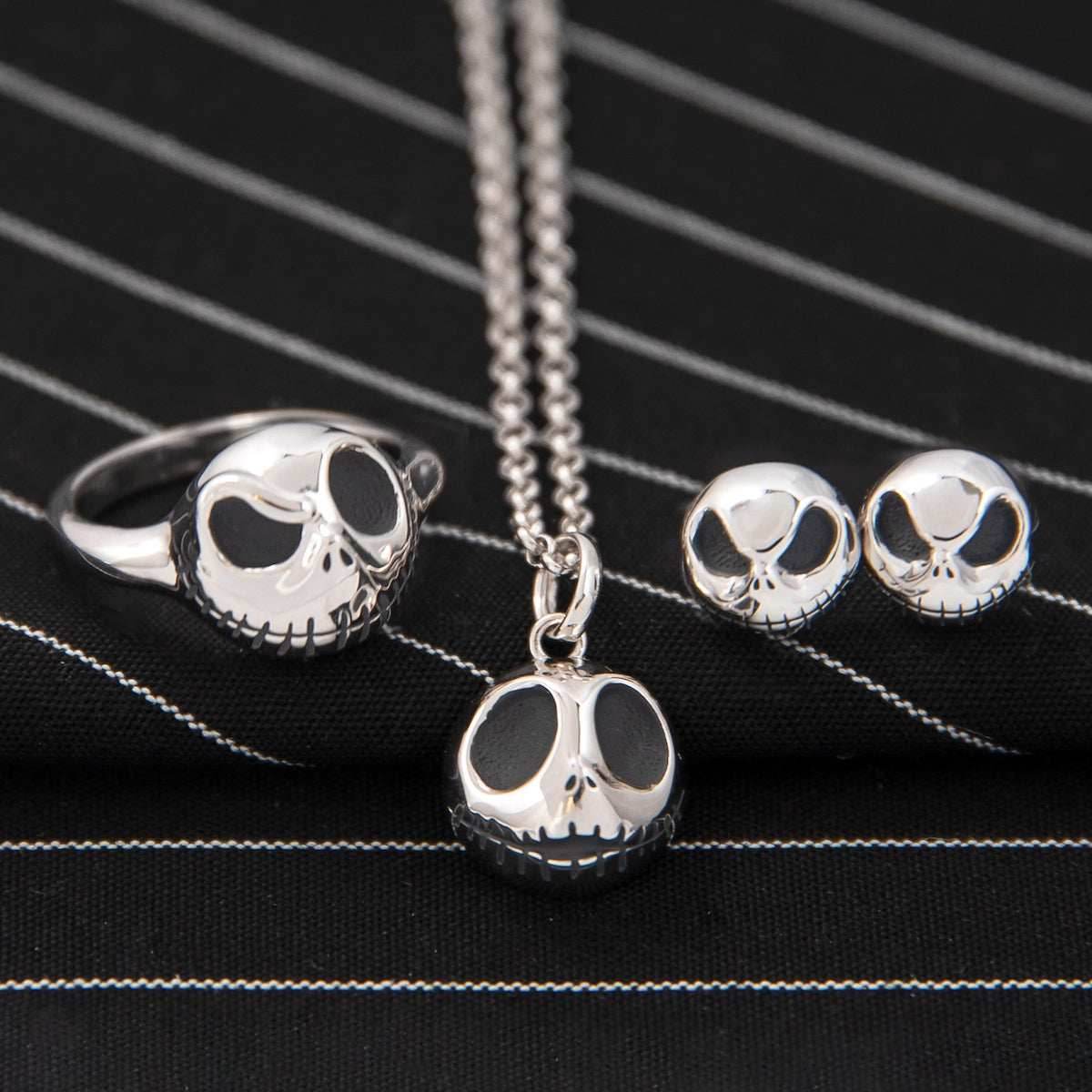 Disney X RockLove THE NIGHTMARE BEFORE CHRISTMAS Jack Skellington Stud Earrings - 