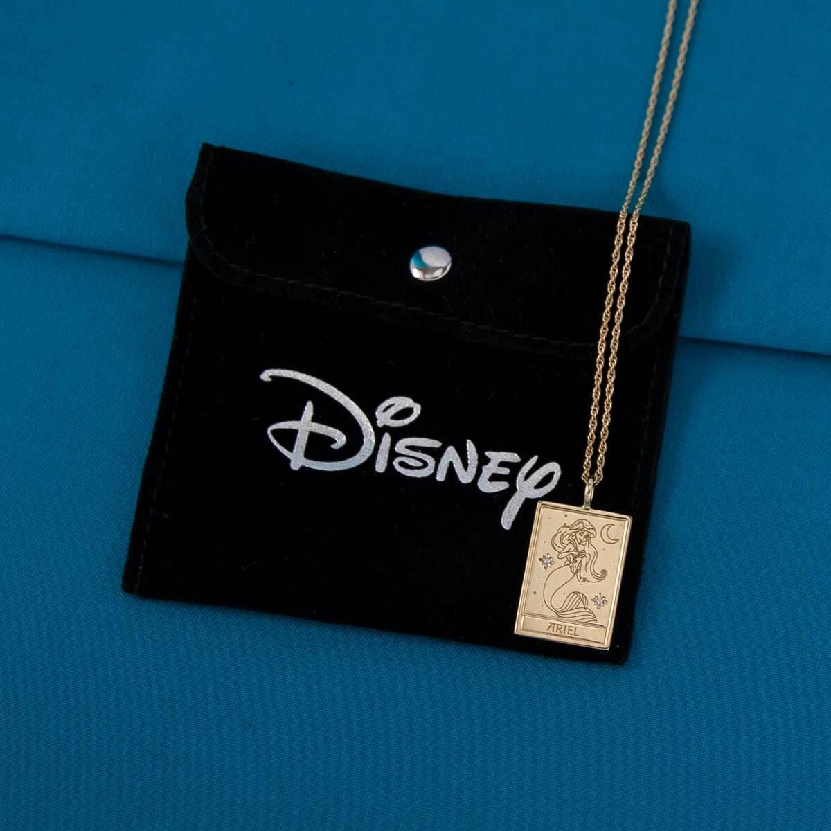 Disney X RockLove THE LITTLE MERMAID Ariel Tablet Necklace - Sterling Silver