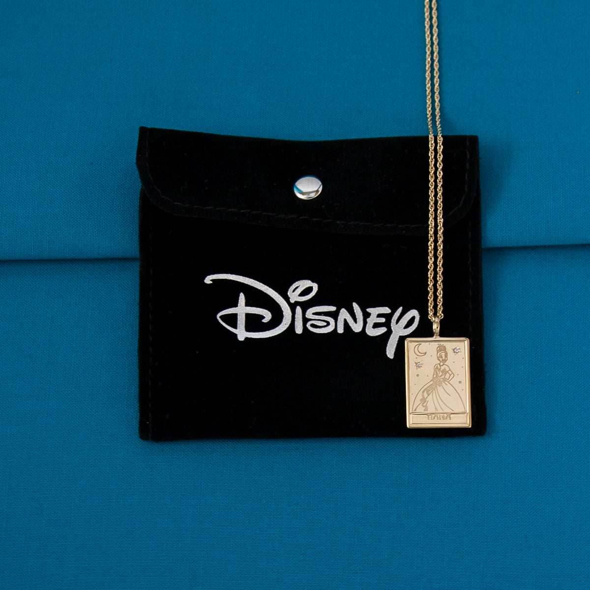 Disney X RockLove THE PRINCESS AND THE FROG Tiana Tablet Necklace - Sterling Silver