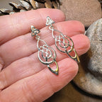 Celtic Knot Moon Earrings