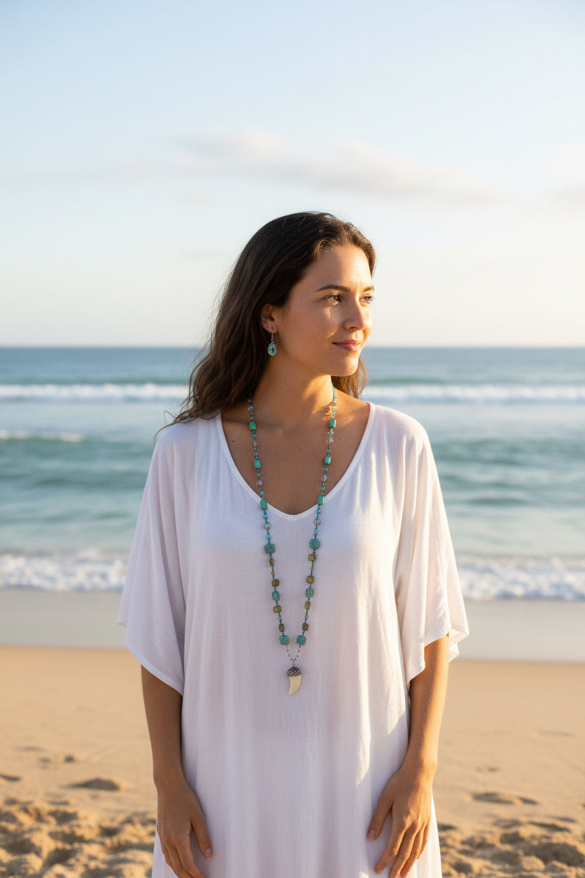Santorini Breeze Long Necklace