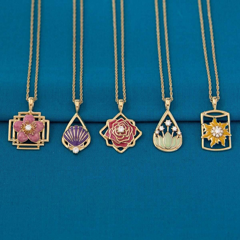 Disney X RockLove BEAUTY AND BEAST Belle Keepsake Necklace - Sterling Silver