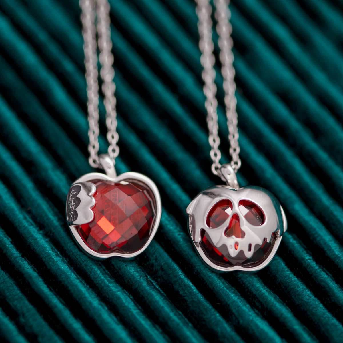 Disney X RockLove SNOW WHITE Crystal Take a Bite Apple Necklace - 