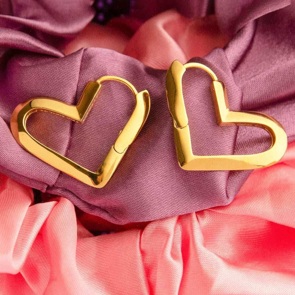 League of Legends X RockLove KDA Ahri Heart Hoop Earrings - 